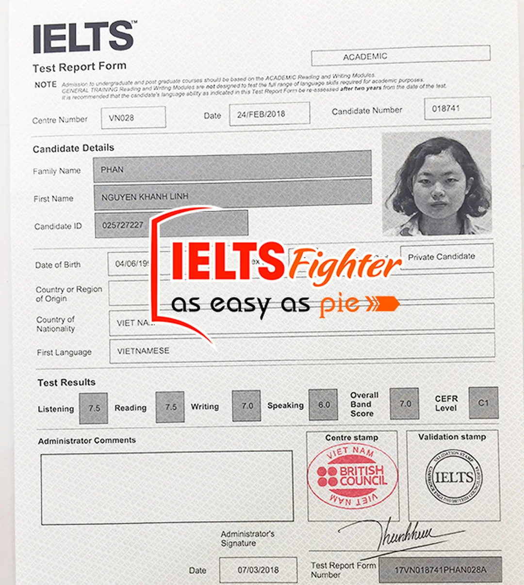 Bảng điểm chứng chỉ tiếng anh ielts Bảng điểm chứng chỉ tiếng anh ielts thể hiện kết quả từng kỹ năng