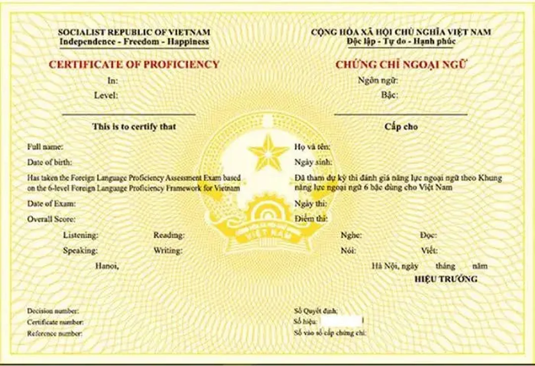 bảng tra cứu thời hạn chứng chỉ b1 theo từng hồ sơ