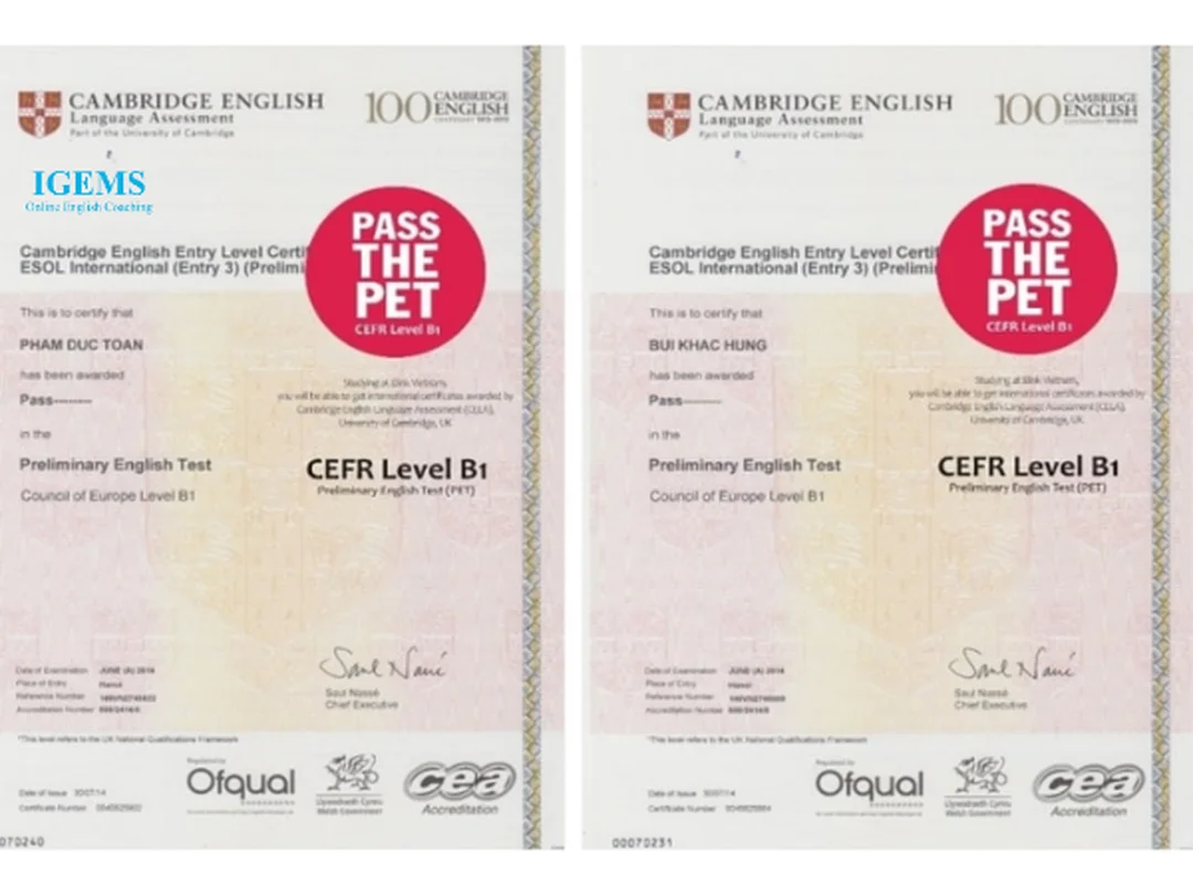 Cấu trúc bài thi chứng chỉ B1 Cambridge chứng chỉ b1 cambridge và cấu trúc bài thi B1 Preliminary