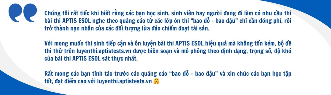 Lộ trình ôn thi Aptis ôn thi Aptis theo lộ trình 30 ngày cho người cần chứng chỉ