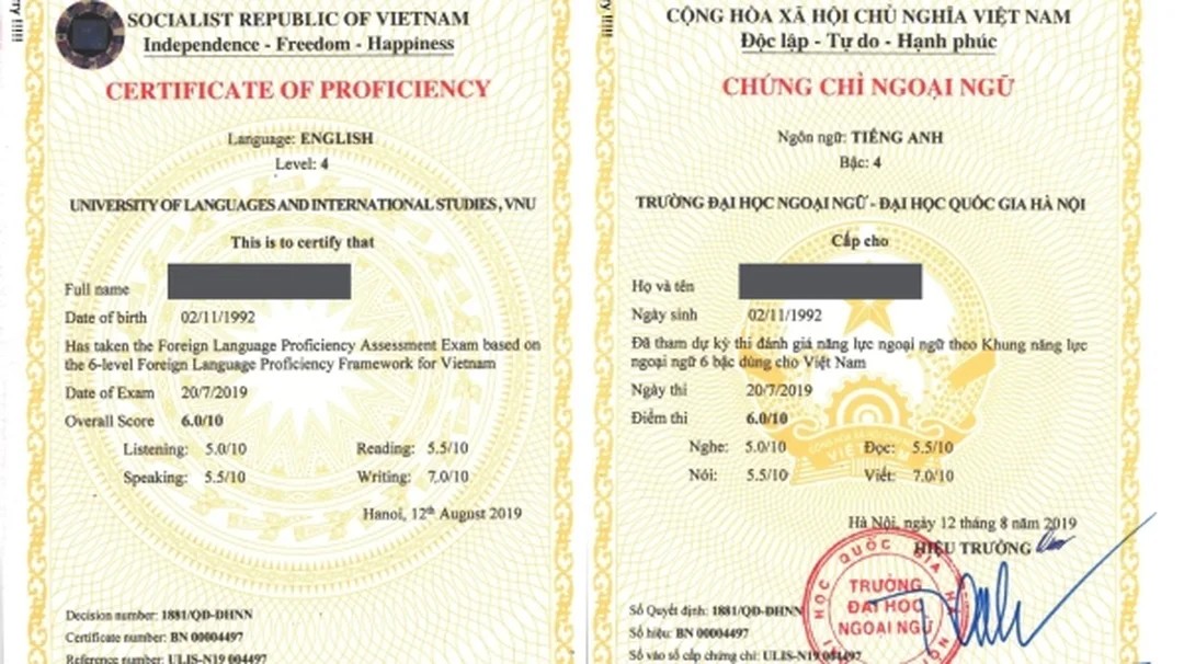 Phòng thi chứng chỉ tiếng anh bậc 3 phòng thi đánh giá chứng chỉ tiếng anh bậc 3 theo 4 kỹ năng