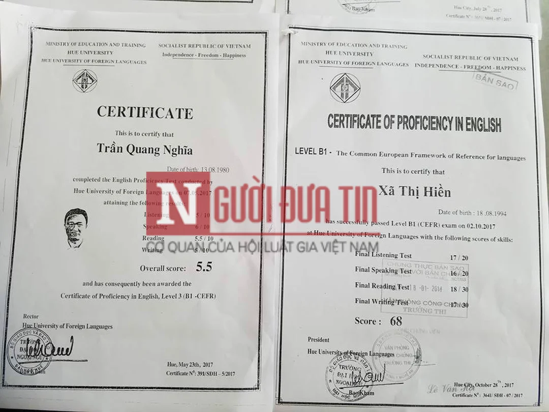 Lưu ý khi thi chứng chỉ B1 Đại học Ngoại ngữ Huế thi chứng chỉ b1 đại học ngoại ngữ huế và lưu ý chứng chỉ giả