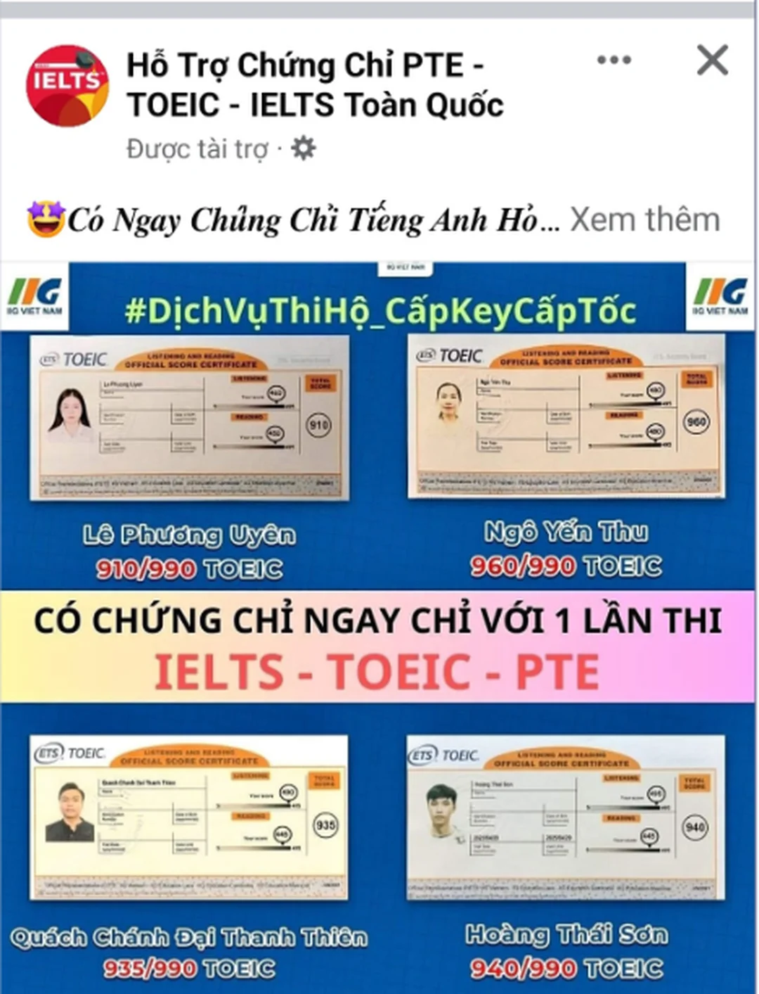thi chứng chỉ tiếng anh với giám thị và thí sinh trong buổi kiểm tra