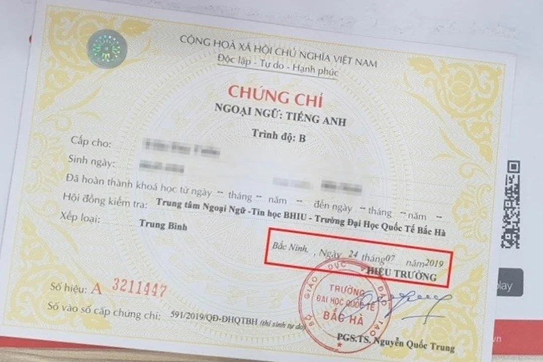 thí sinh dự thi chứng chỉ tiếng anh được bộ giáo dục công nhận
