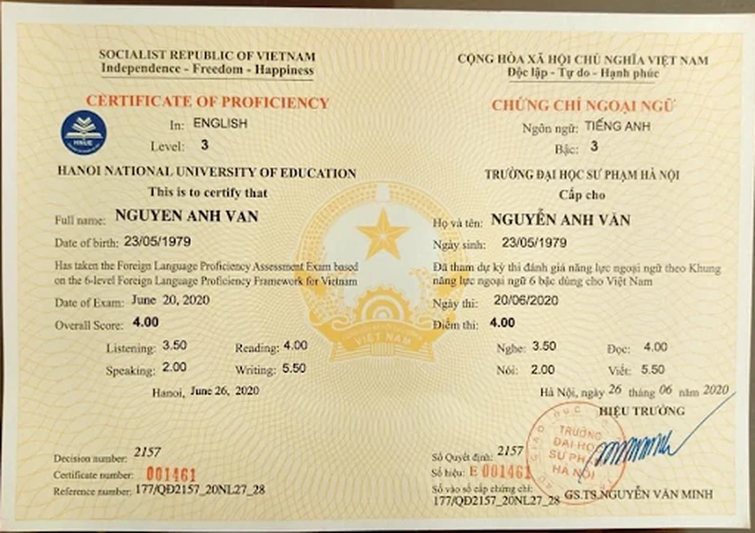 Tra cứu chứng chỉ tiếng anh bậc 3 tra cứu thông tin chứng chỉ tiếng anh bậc 3 trên hệ thống và văn bản chính thức
