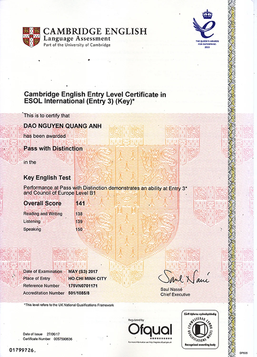 chứng chỉ tiếng anh a1 là gì so sánh với A2 IELTS TOEIC
